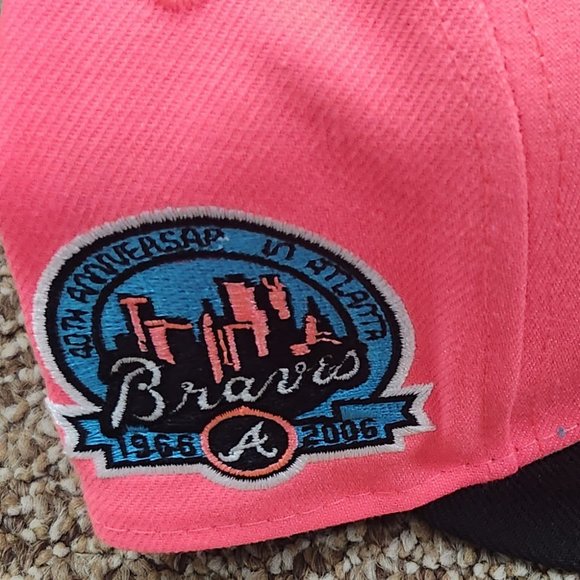 New Era Atlanta Braves 59FIFTY Fitted Hat Exclusive 40th Year Side Patch - Picture 6 of 8